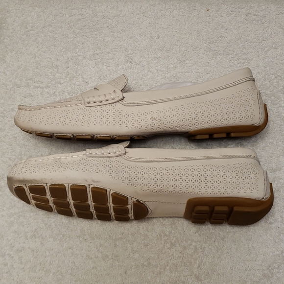 Ralph Lauren Camilla Nubuck slip on mocs, ivory, 7 - Picture 11 of 13